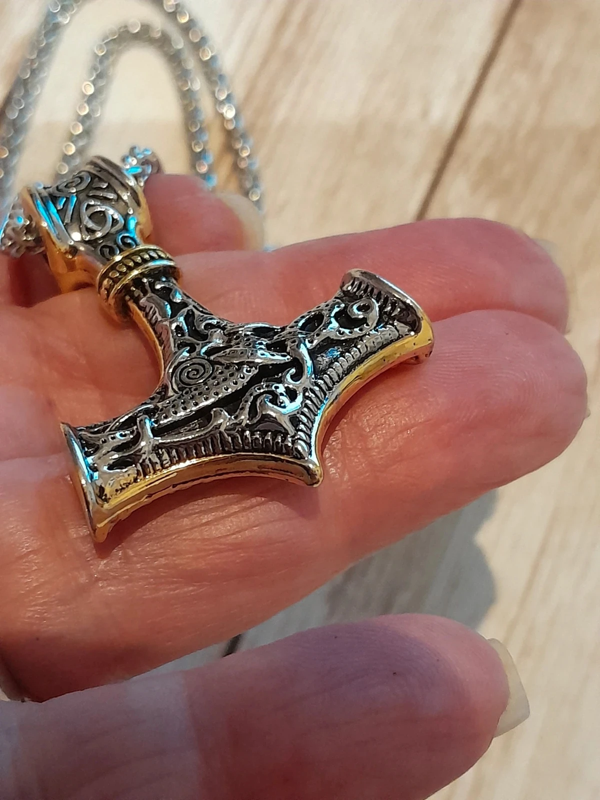 Ketting met hanger, Viking-stijl, met Thor's Hamar hanger – photo 4